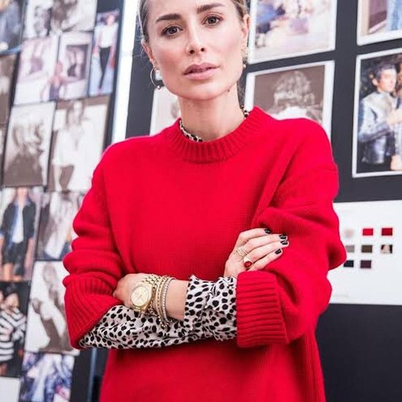 Anine Bing Sweaters - Anine Bing Rosie 100% Cashmere Sweater Red sz L